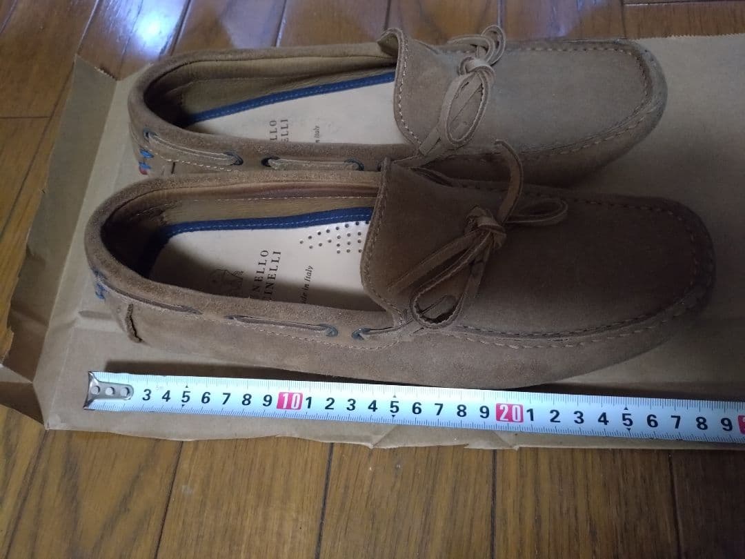 ブルネロクチネリ スエードレザー ドライビングシューズ