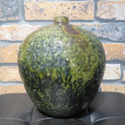 人間国宝 田村耕一 緑釉壺 益子焼 壺 共箱 未使用品