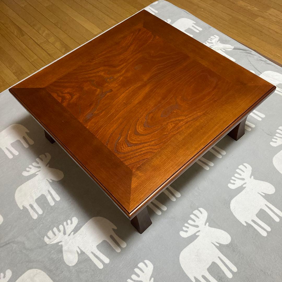 和モダン　座卓　脚折り畳み式(75㎝正方形)