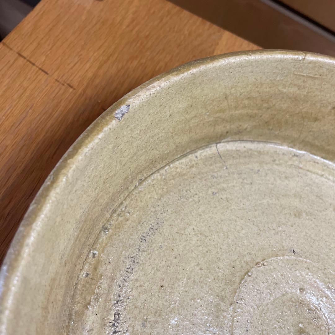 魯山人　黄瀬戸鉢　坂田甚内　ガラス皿５枚　箱なし