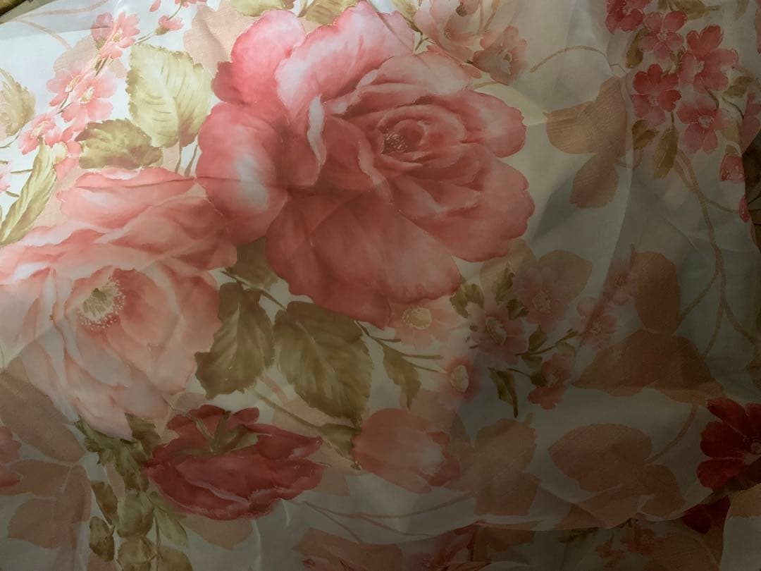 オーダーレースカーテンバラ柄2組160×200