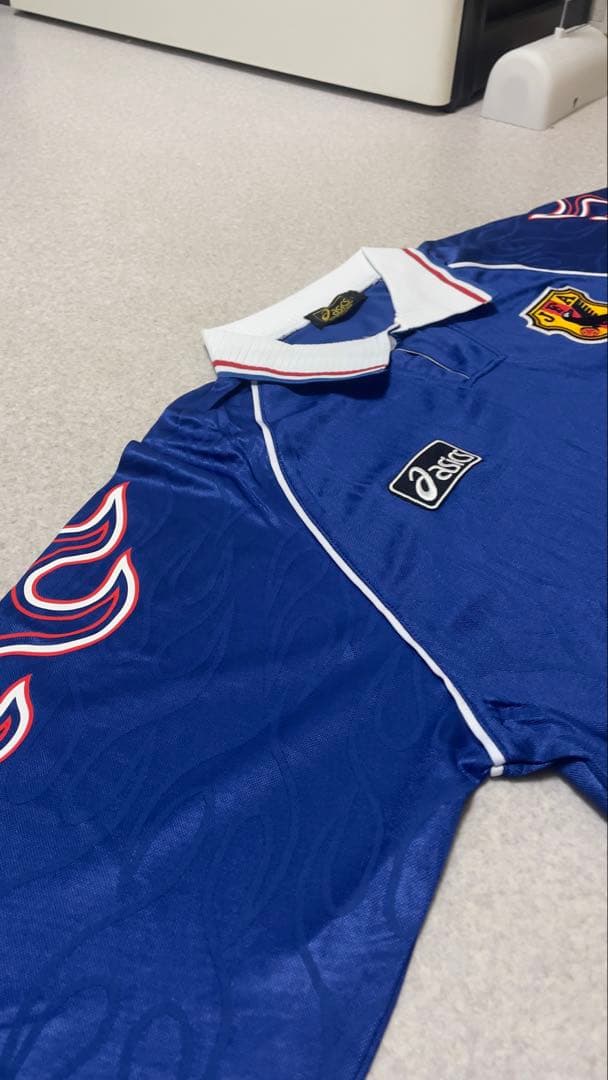 asics 日本代表 サッカーシャツ 青