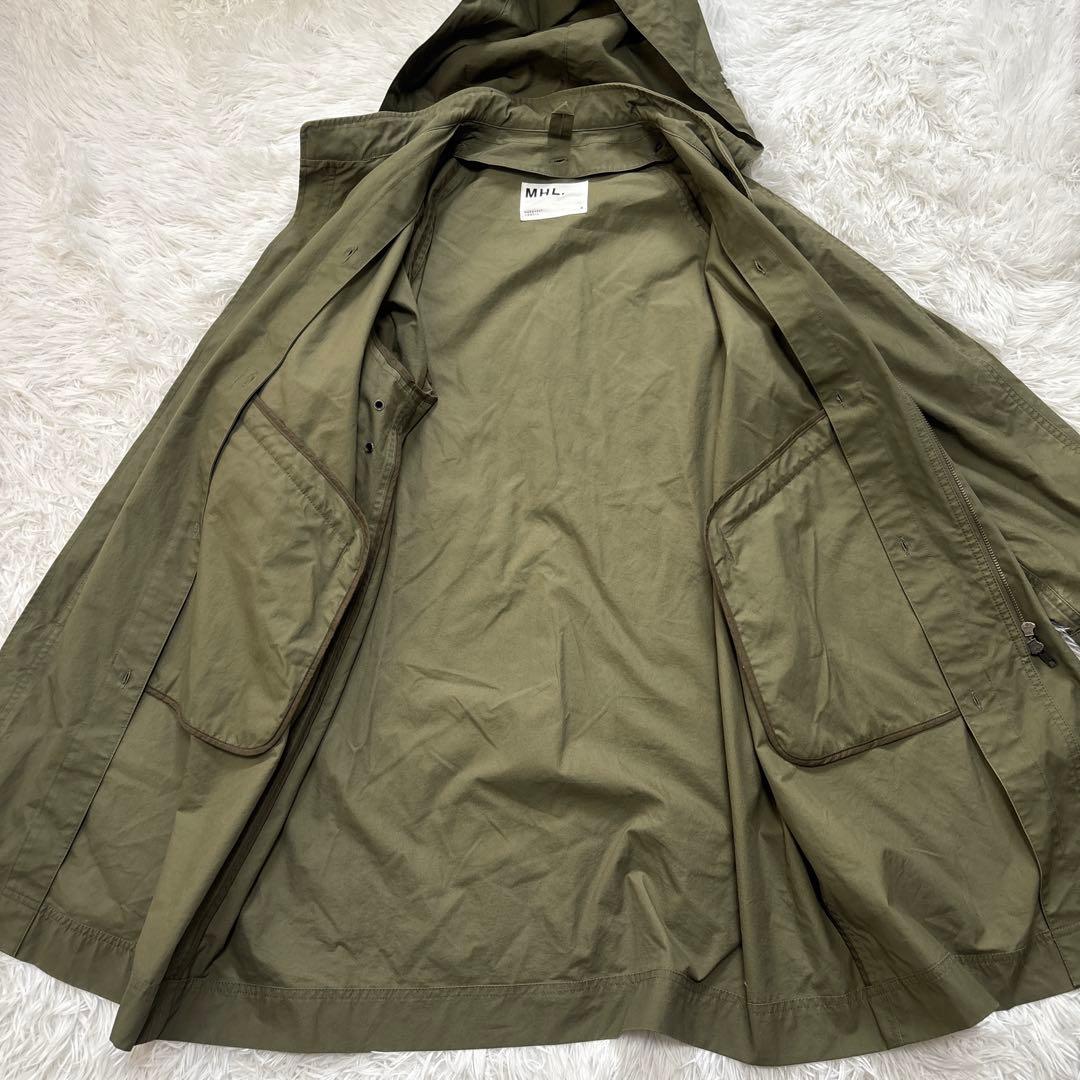 MHL.エムエイチエル ライナー付き モッズコート カーキ　L