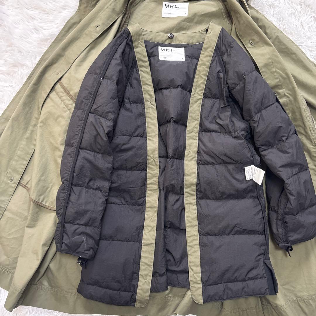 MHL.エムエイチエル ライナー付き モッズコート カーキ　L