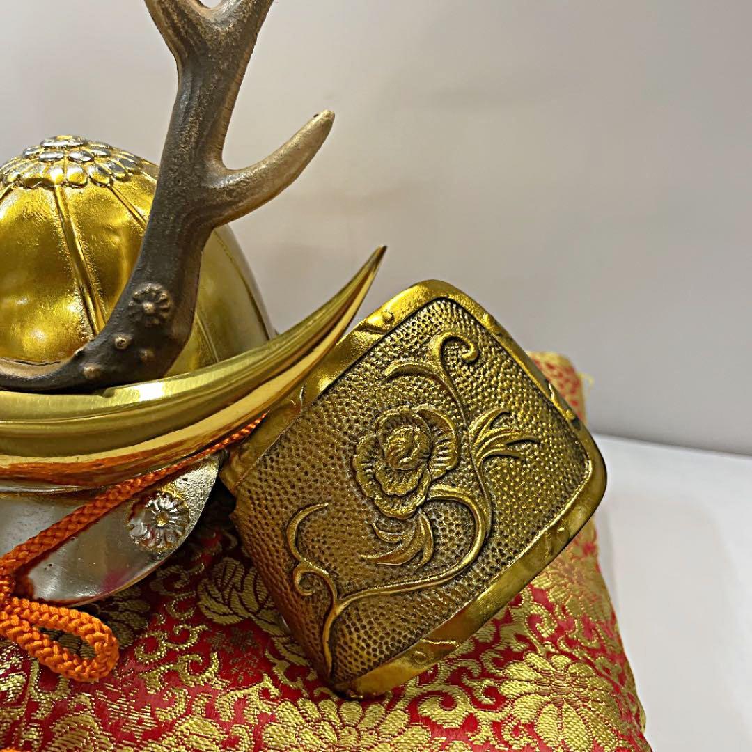 お値下げ中＊サムライ、兜、鋳物、節句、美術工芸品、日本製、昭和、レトロ