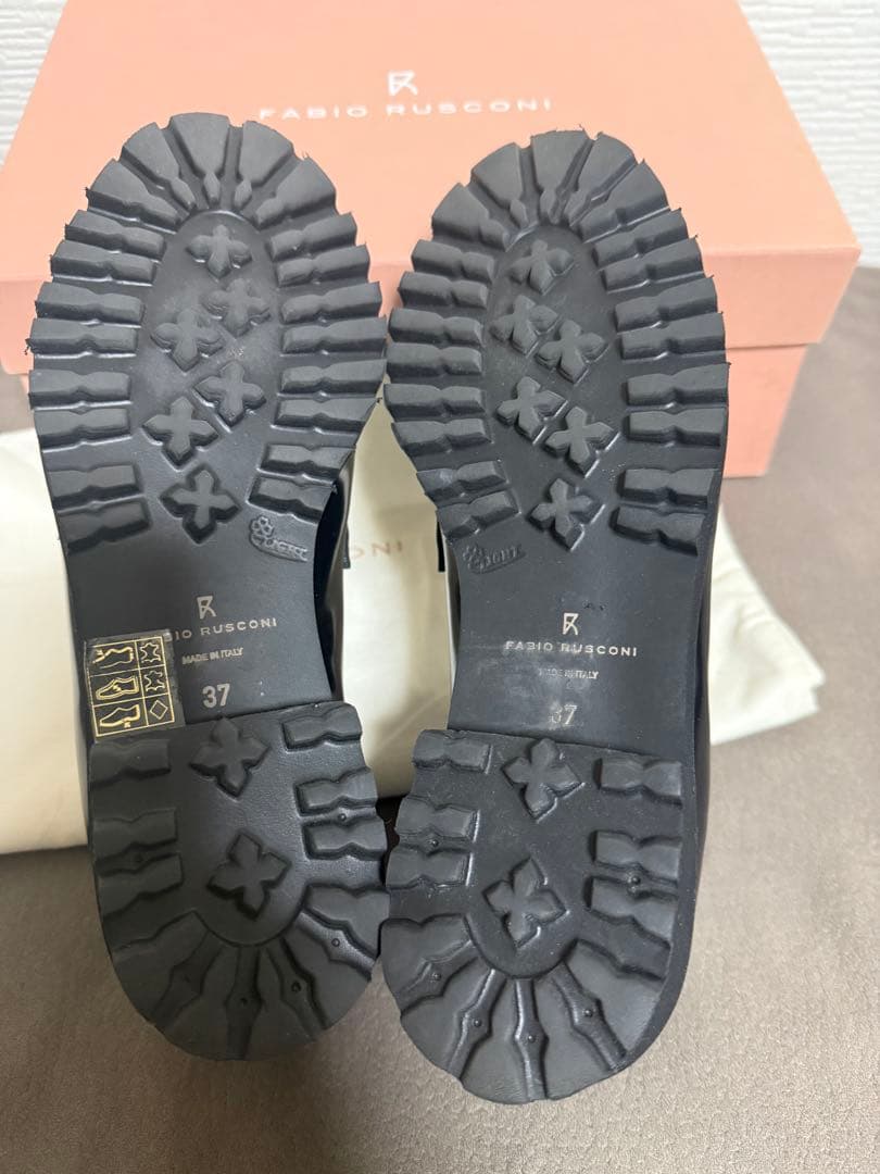 ファビオルスコーニ　ブラックローファー　37