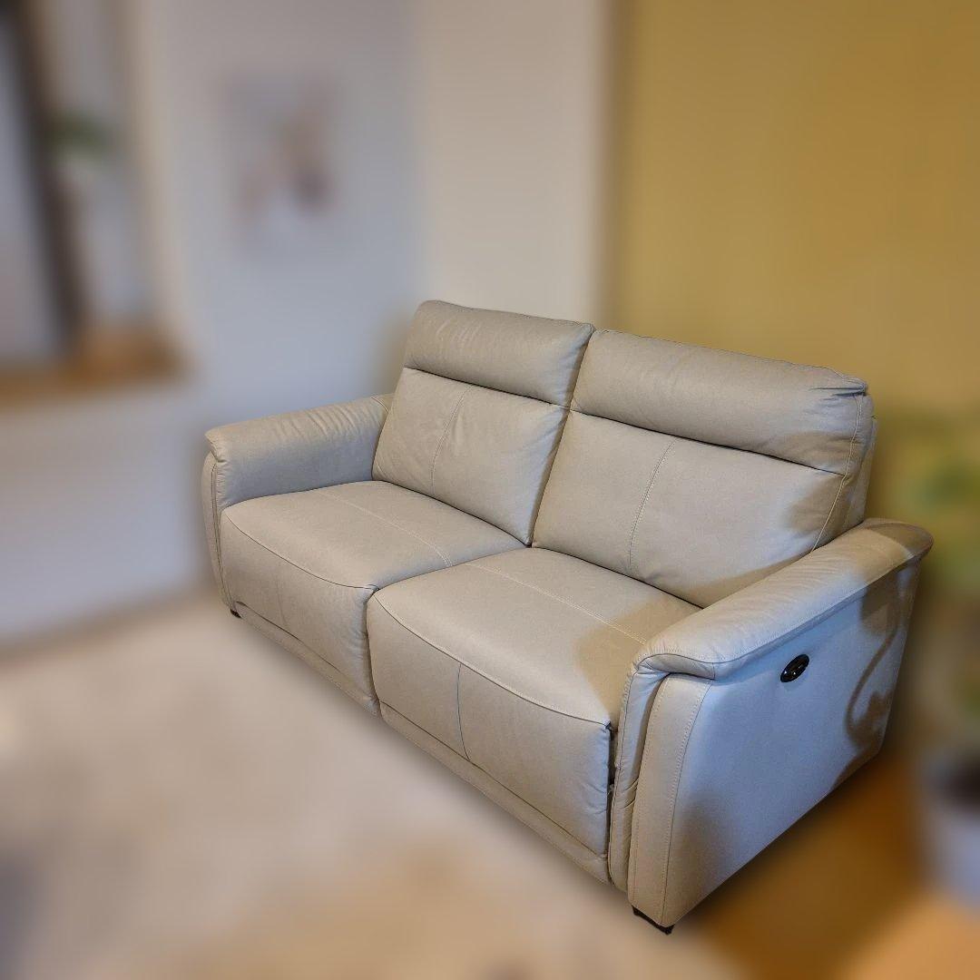 お値下げ　レザーソファー電動リクライニング　2024年購入　2/6まで