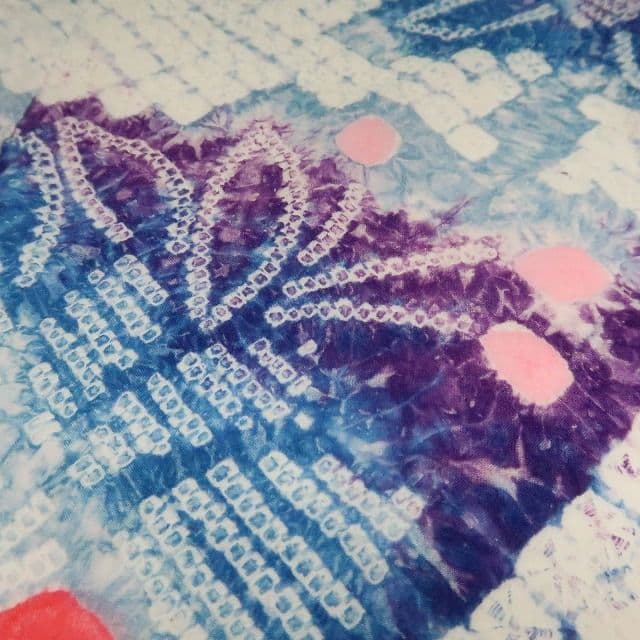 ｍ1951＊有松鳴海絞り 夏着物 綿 手縫い仕立て 高級浴衣