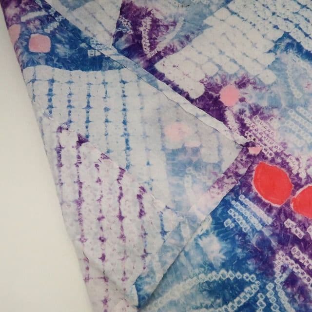 ｍ1951＊有松鳴海絞り 夏着物 綿 手縫い仕立て 高級浴衣