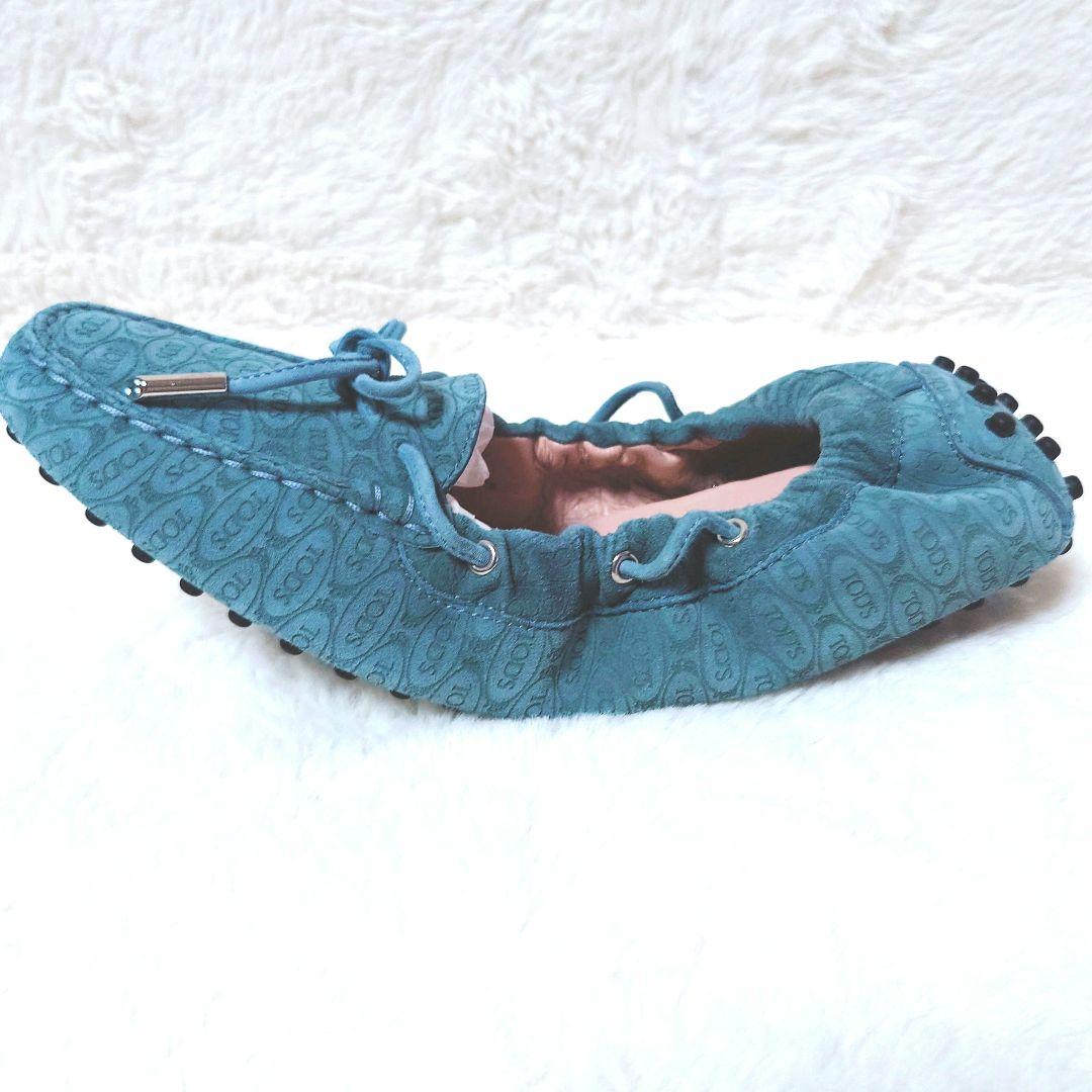 極美品 TOD'S トッズ スウェード モカシン ドライビングシューズ 38