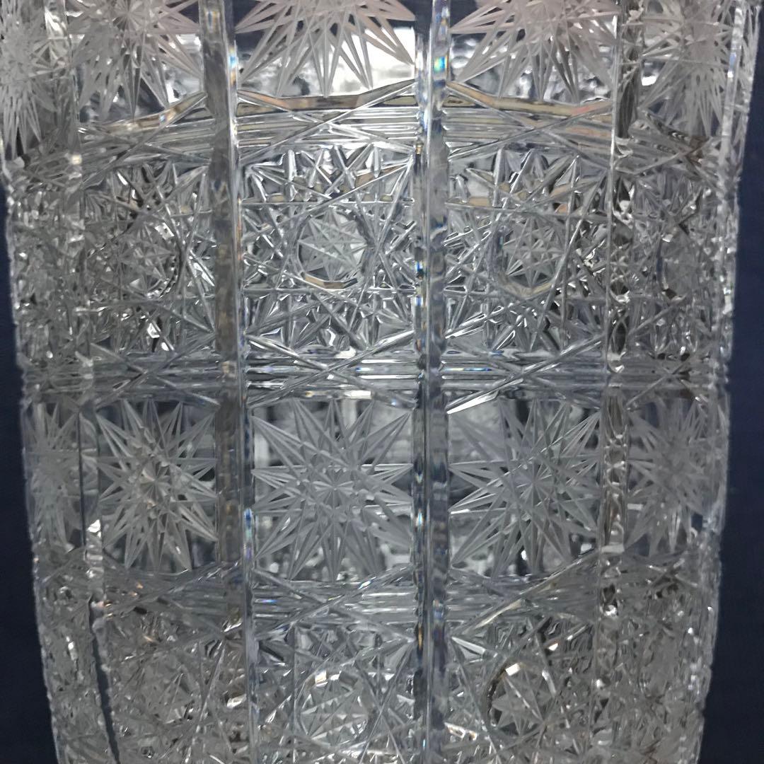 ボヘミアガラス　ボヘミア　500PK ハンドカット　花瓶　花器