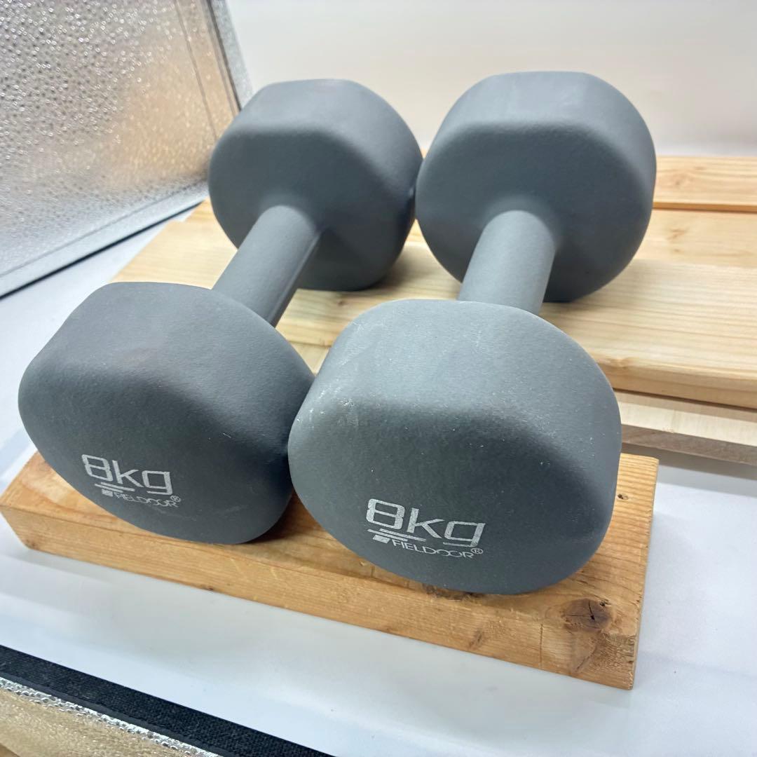 FIELDOOR 8kg 6kg ダンベル 2個セット