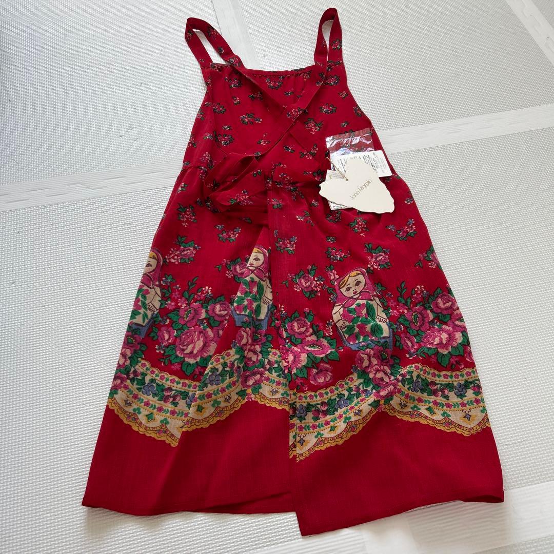ジェーンマープル　エプロン　マトリョーシカ　赤　レア品