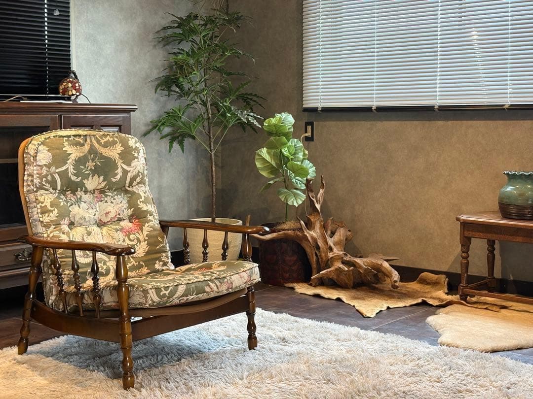 ②カリモク karimoku リクライナー　コロニアル　RC60 レトロ　GG