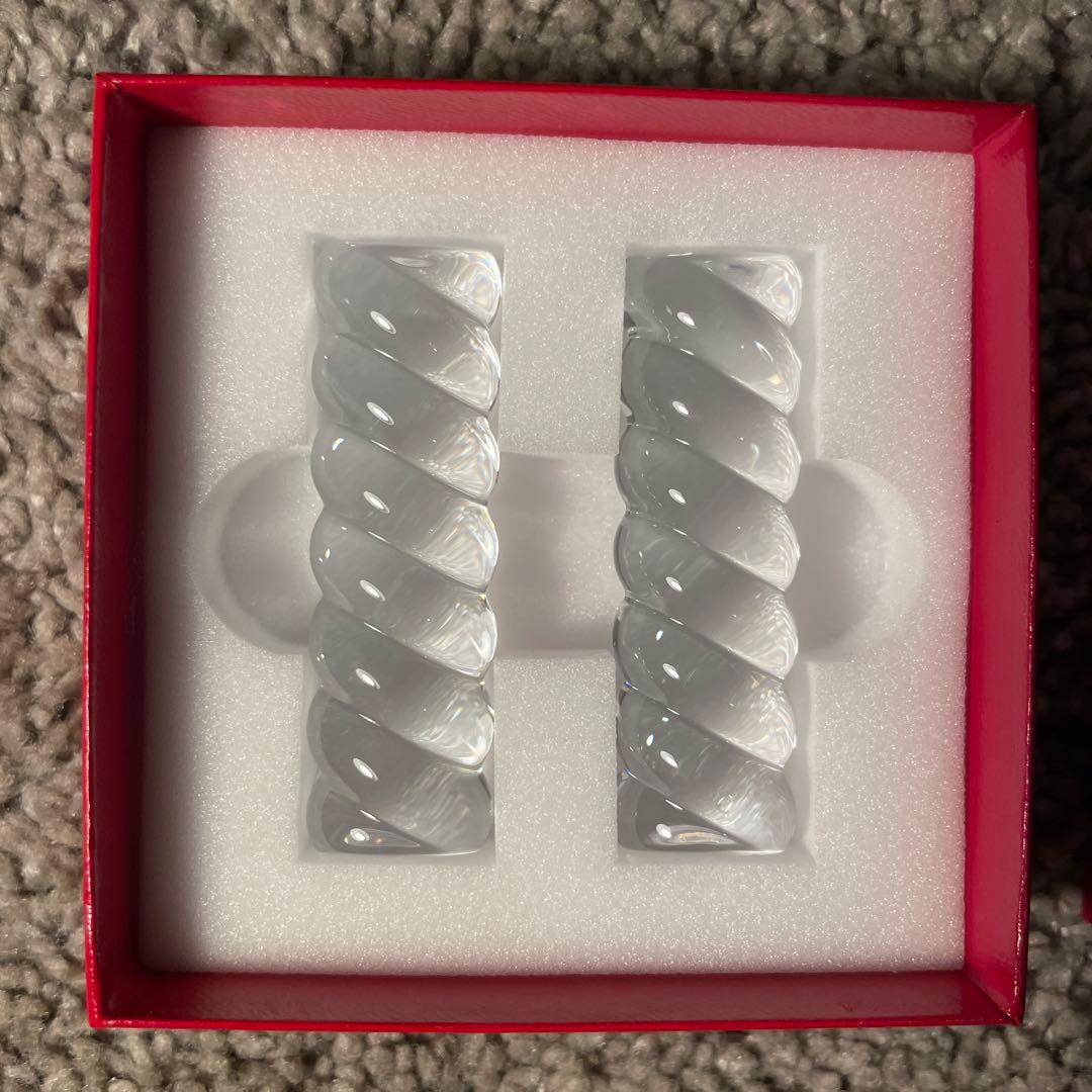 バカラ　ペア　箸置き　バンブー　チョップスティック　ホルダー　箱付き