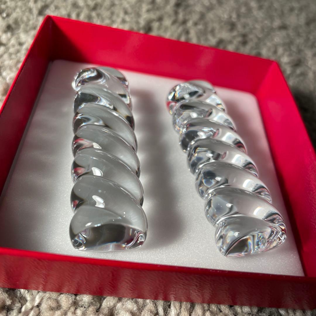 バカラ　ペア　箸置き　バンブー　チョップスティック　ホルダー　箱付き