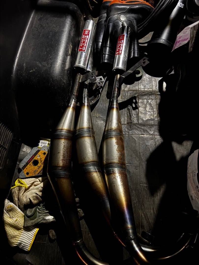 gt380 k2テックマフラー　beetステッカー前期用