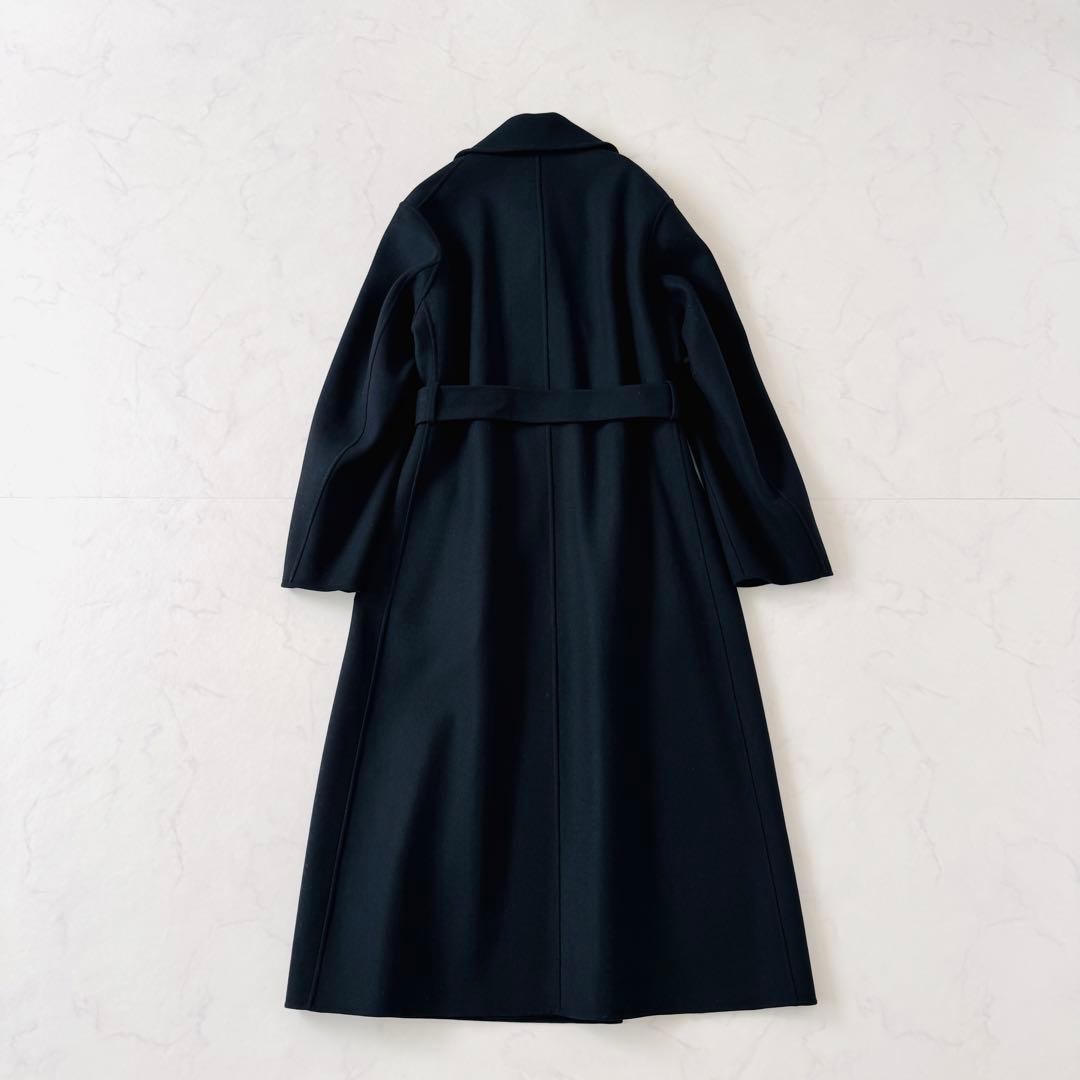 美品　ブラミンク　BLAMINK　ウールコート　リバー　ダブルフェイス