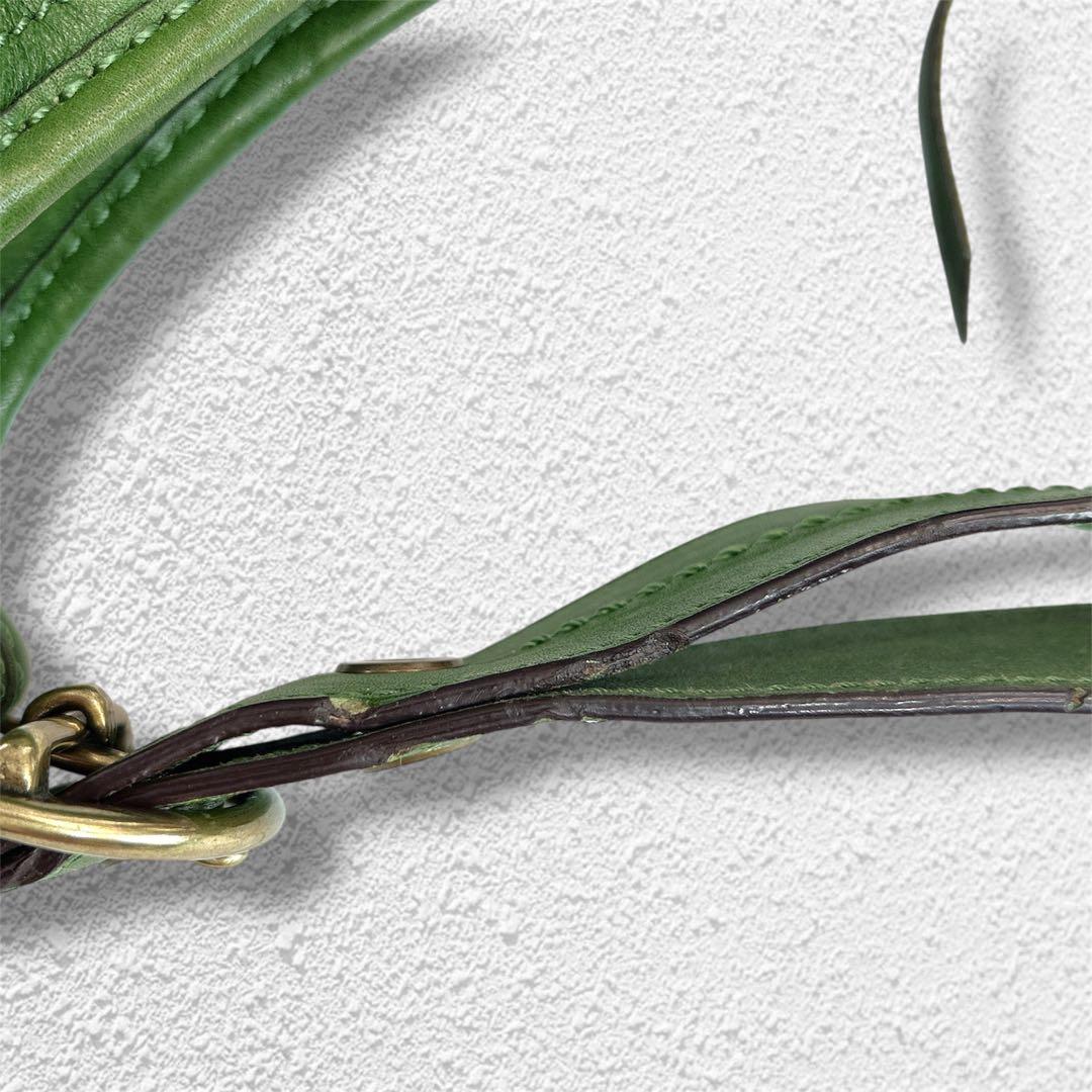 【希少色】コーチ　2wayバケツ型　オールレザー　ショルダーバッグ　グリーン