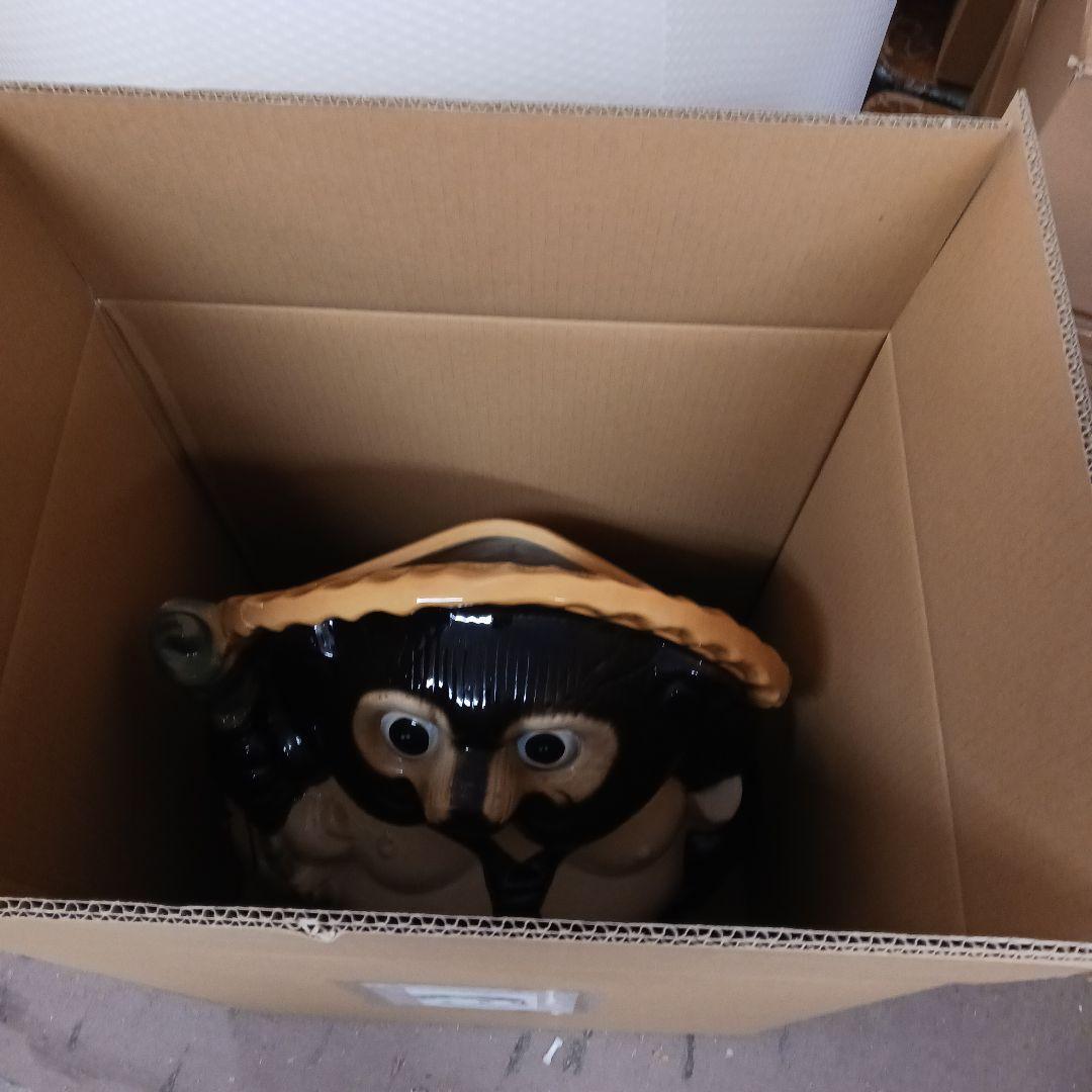 新品　陶器　傘立て　タヌキ　大型　難有　縁起物　オブジェ　置物　和風食堂　業務用