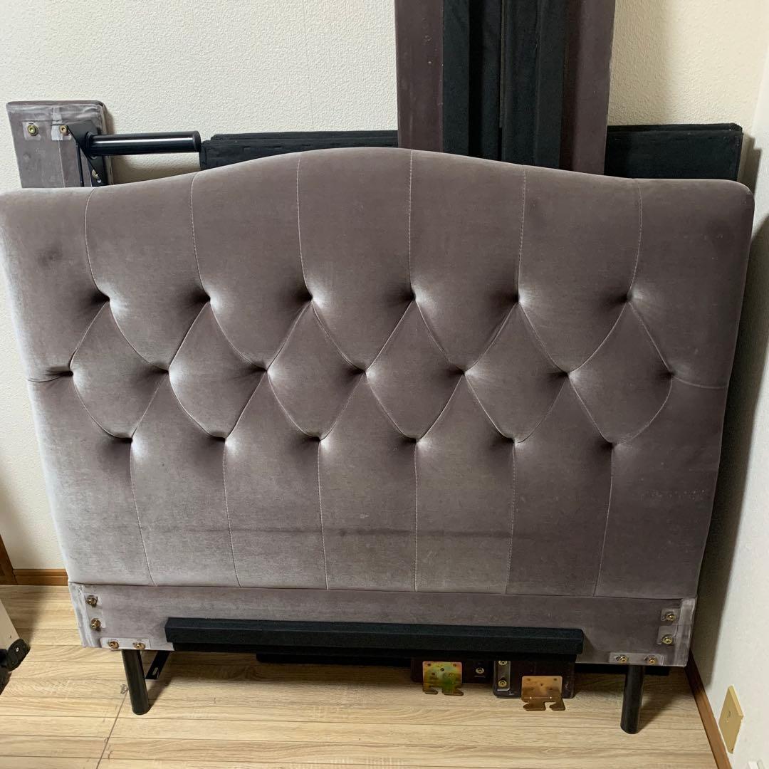 Francfranc ブリッサ ベッド ディンプル セミダブル グレー