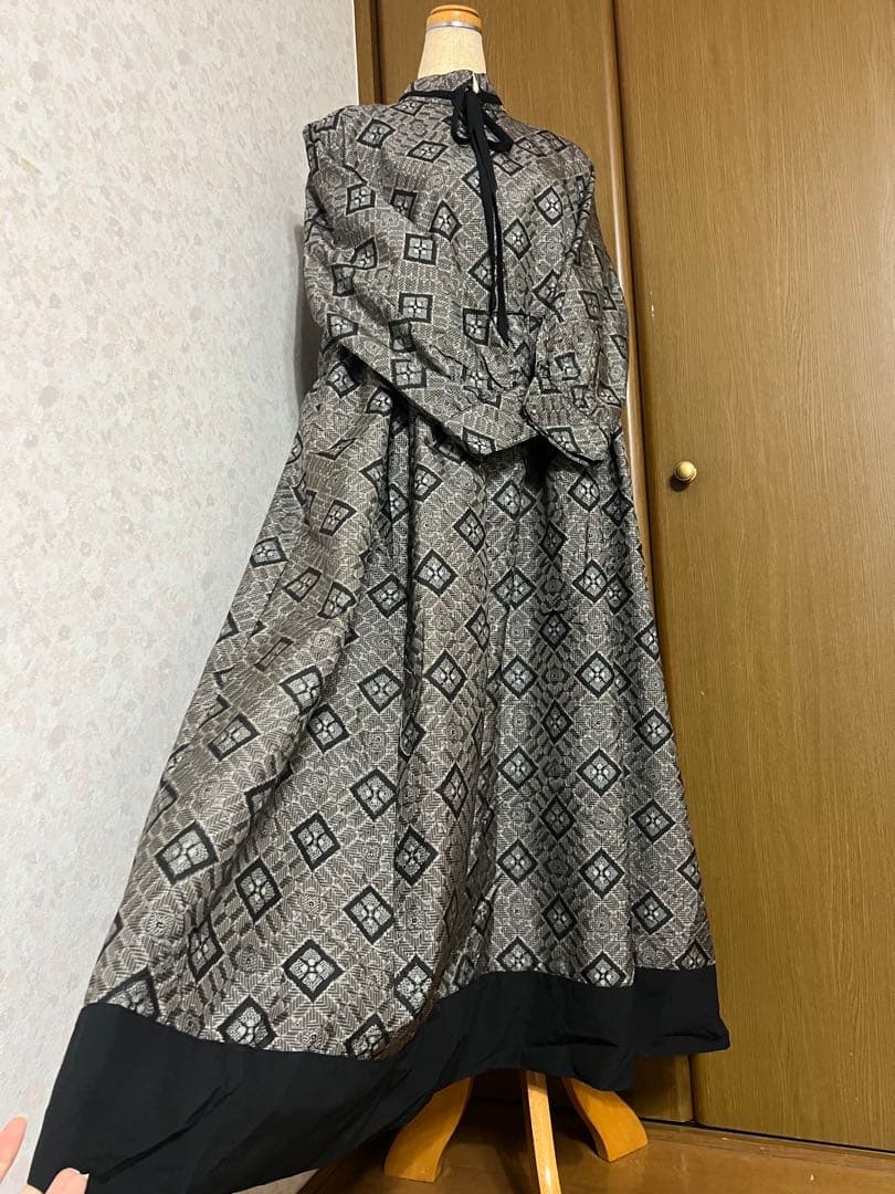 着物リメイクワンピース　 L〜L Lサイズ