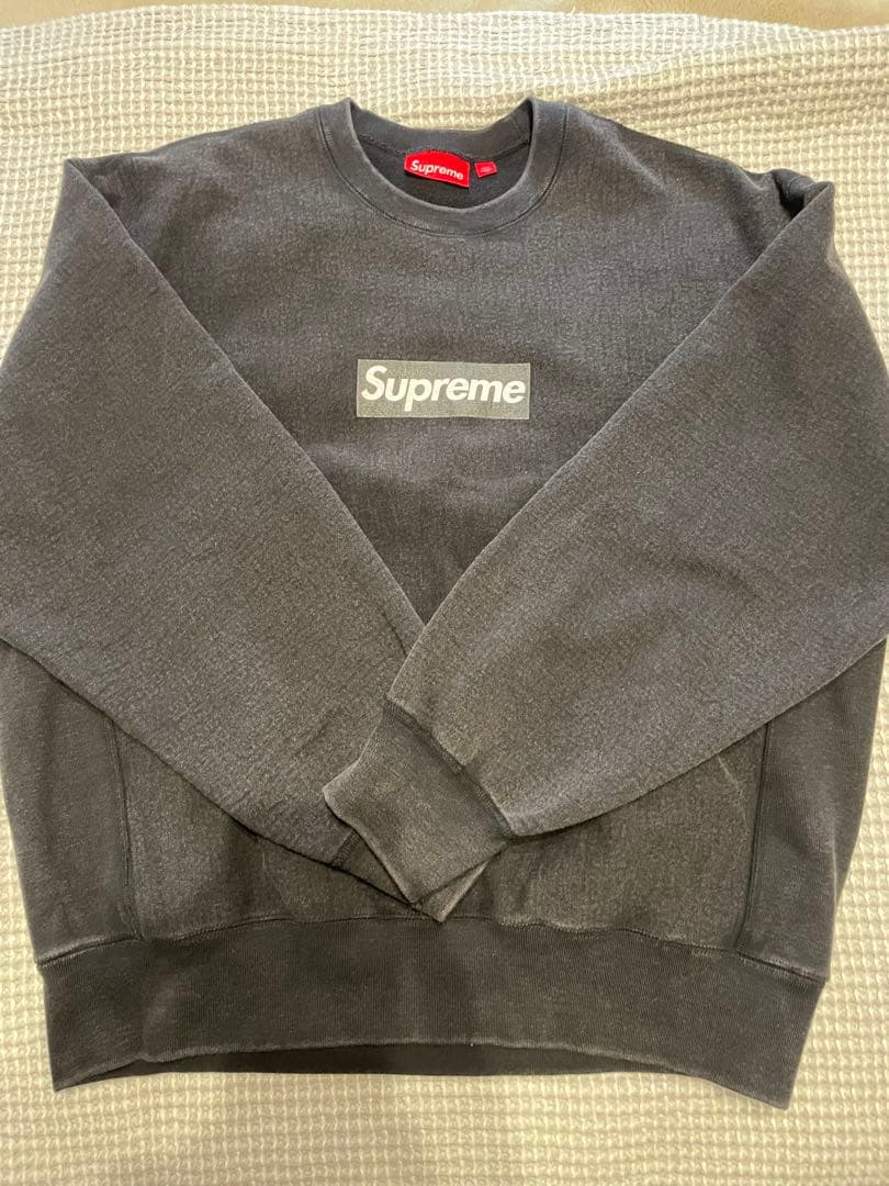 S*O様 Supreme Washed Box Logo Crewneck ブラ