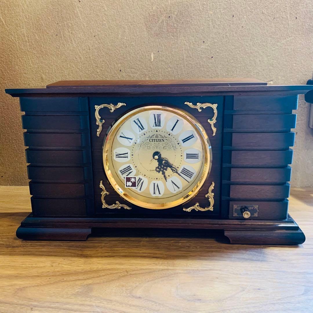 ほぼ未使用 デッドストック CITIZEN シチズン 竜峯 置時計 4RA226