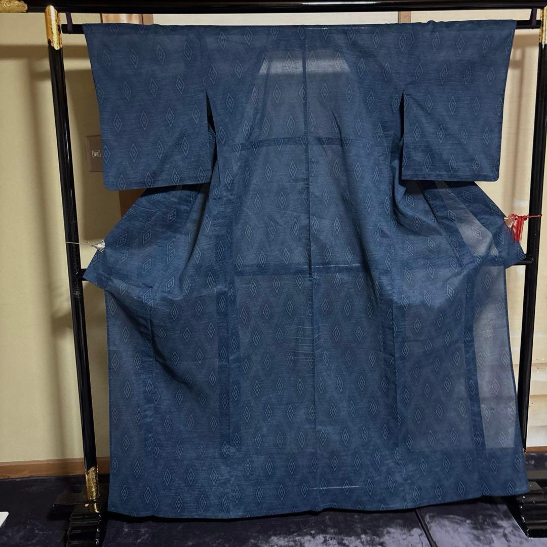 a*J様 未使用近い　美品　正絹　紗紬　小紋　フルセット