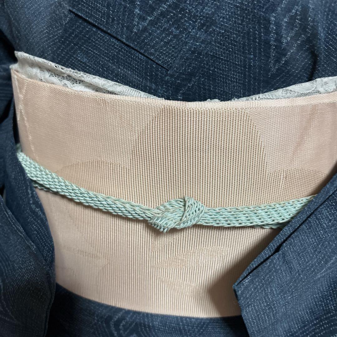 a*J様 未使用近い　美品　正絹　紗紬　小紋　フルセット