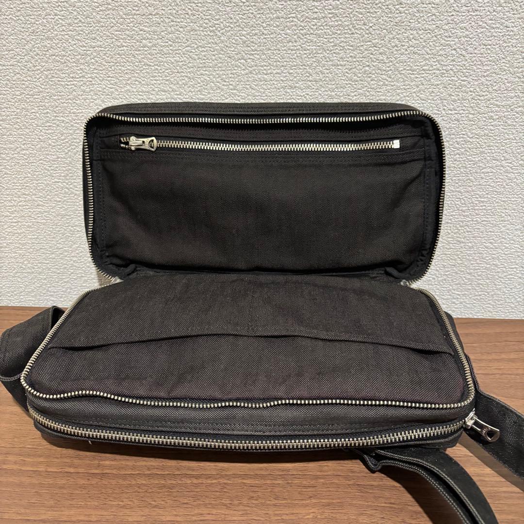【美品】PORTERポーター スモーキー2層式ショルダーバッグ ダブルファスナー