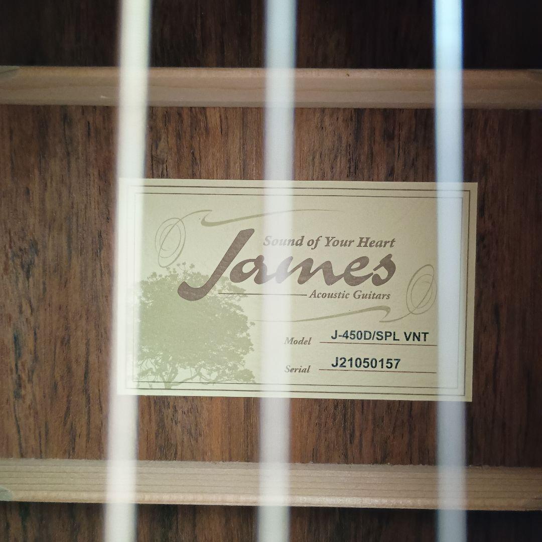 極美品エレアコ　James J-450D/SPL VNT アコースティックギター