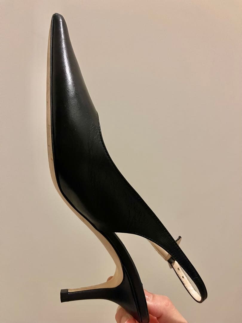 JIMMY CHOO 36(23cm)黒スリングバック6cmヒール　ジミーチュウ