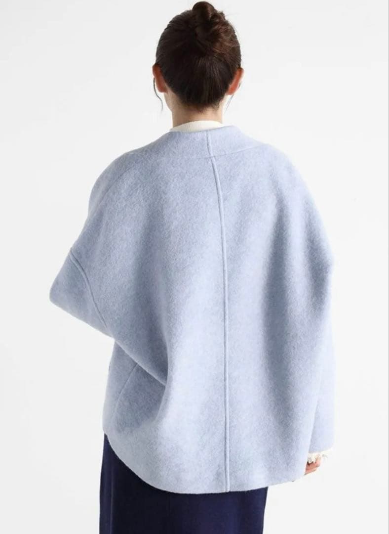 ⭐︎りん⭐︎様 新品 3.2万 Vin Vネックウールブレンドショートコート