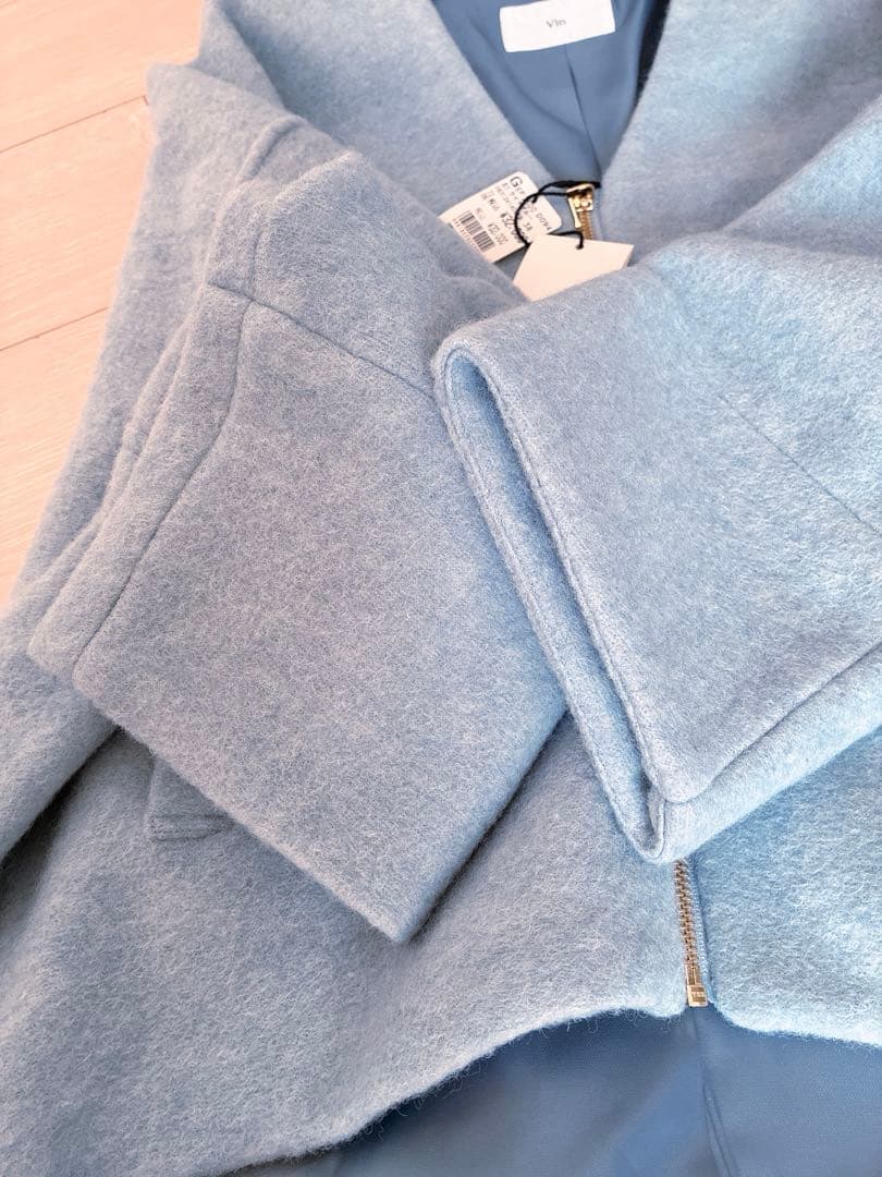 ⭐︎りん⭐︎様 新品 3.2万 Vin Vネックウールブレンドショートコート