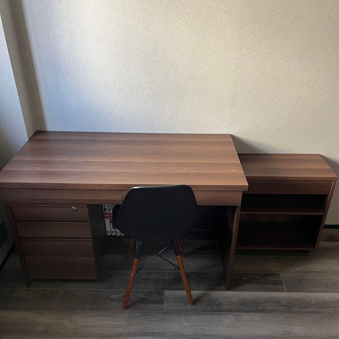 ロウヤ　LOWYA 幅120 システムデスクセット デスク ウォルナット