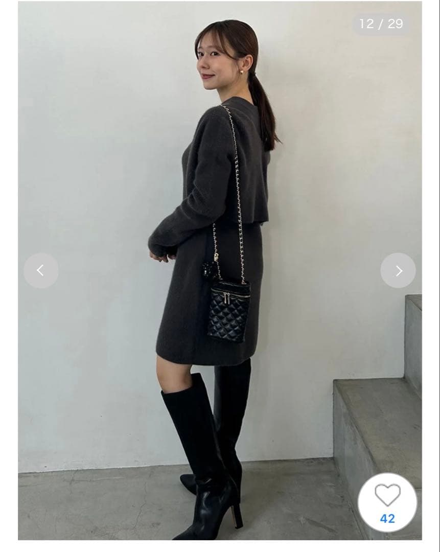 snidel ミニワンピース　ノースリーブ　ショートカーディガン　set