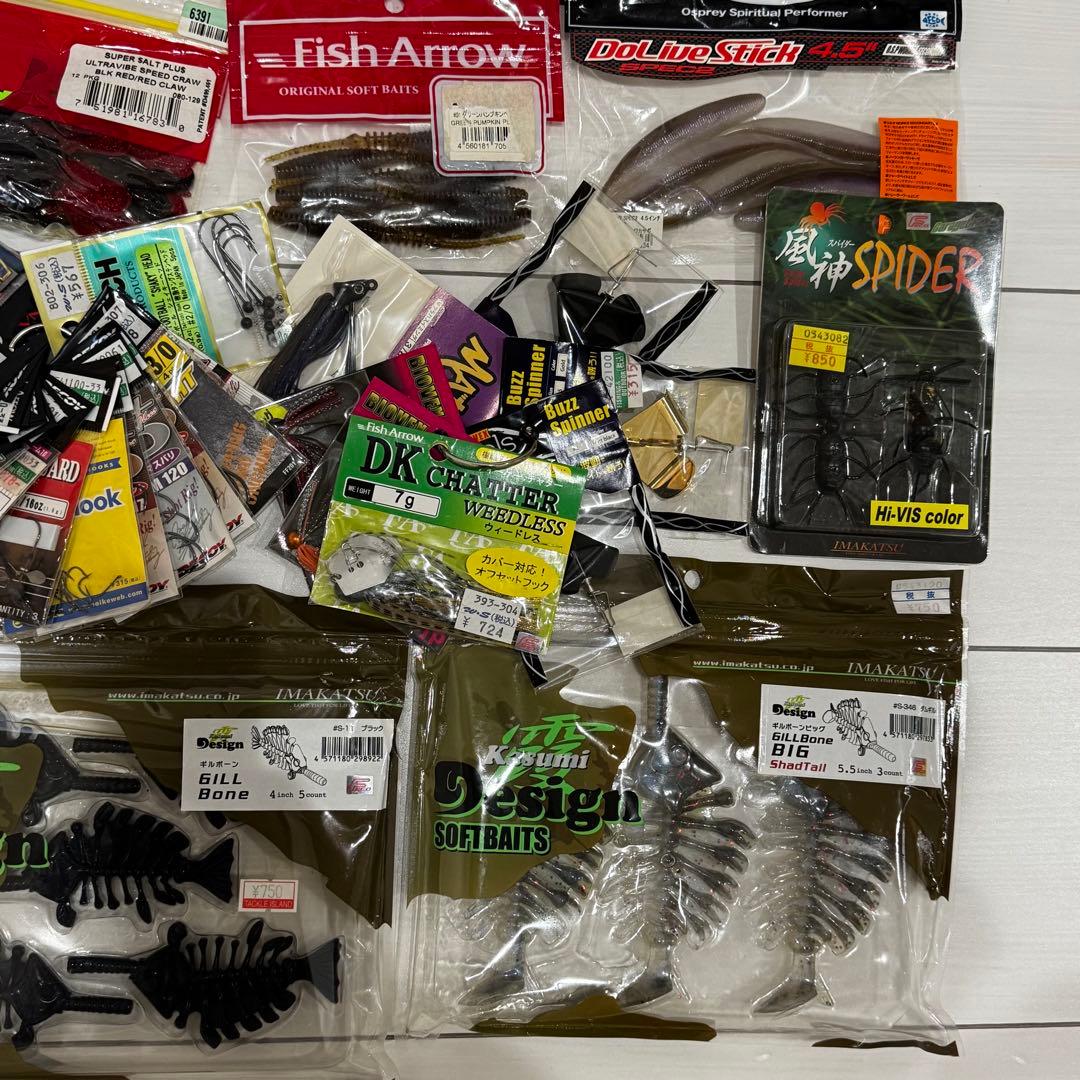バス釣り引退セット ほぼ未使用 ワーム フック 他