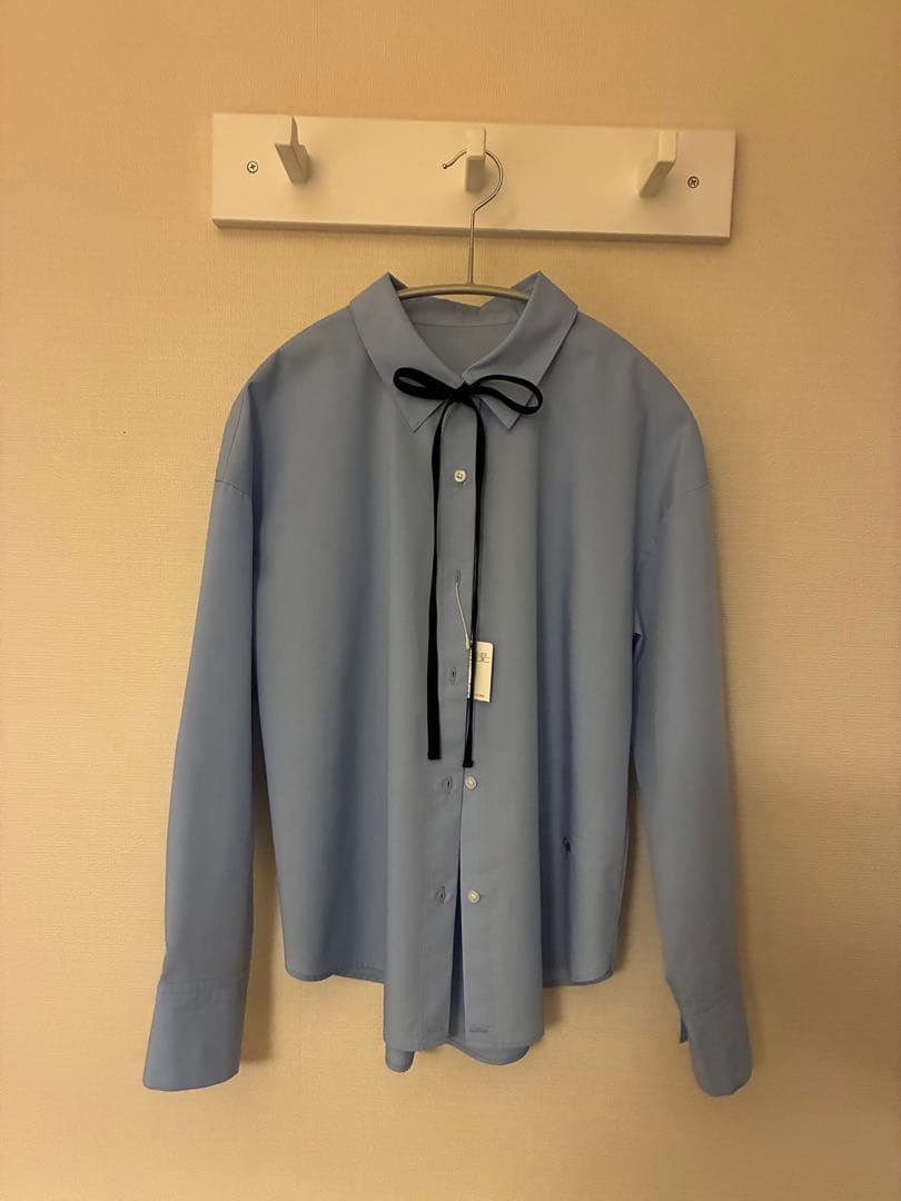 NOLLY'S ウォッシャブルリボン付きシャツ　新品