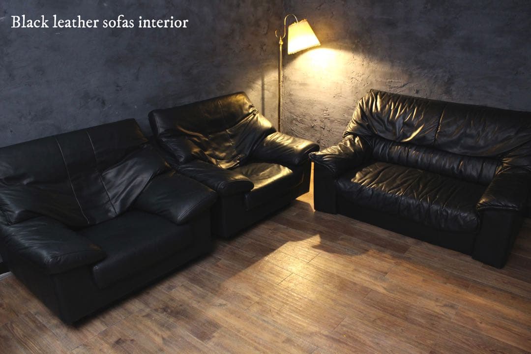 P*N様 都内川崎横浜のみ　レトロ機構　総黒本革90年代ヴィンテージ　1人掛け