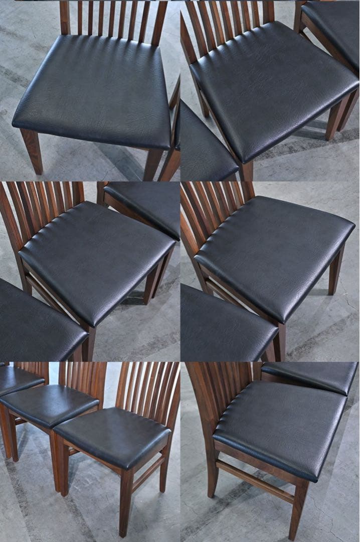 関家具NIPPONAIRE 24万「METRO」4脚セットウォールナット無垢材