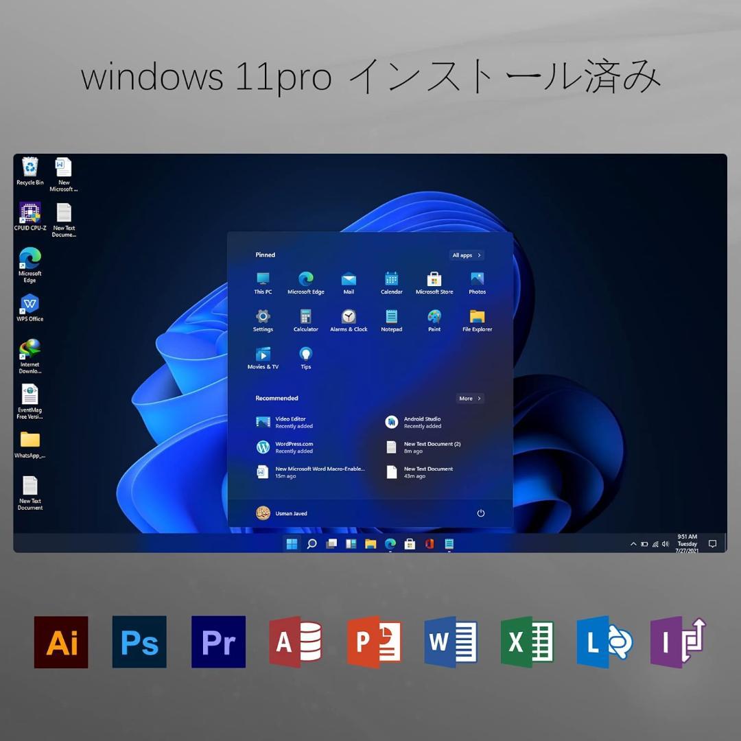 ミニPC 第11世代 N5105 16GB デュアル DDR4 512G SSD