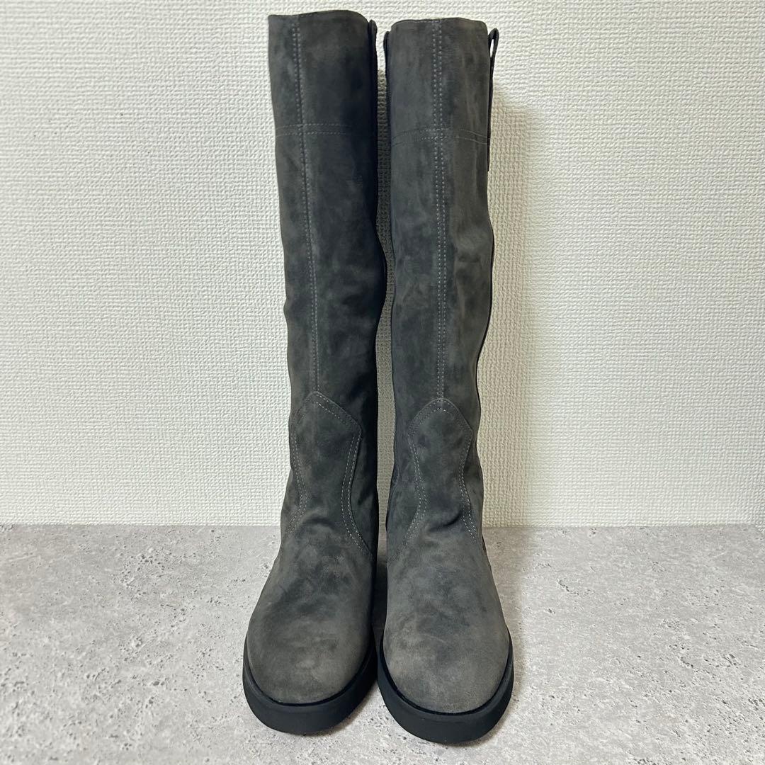 新品箱付✨希少 ファビオルスコーニ インヒール ロングブーツ スエード