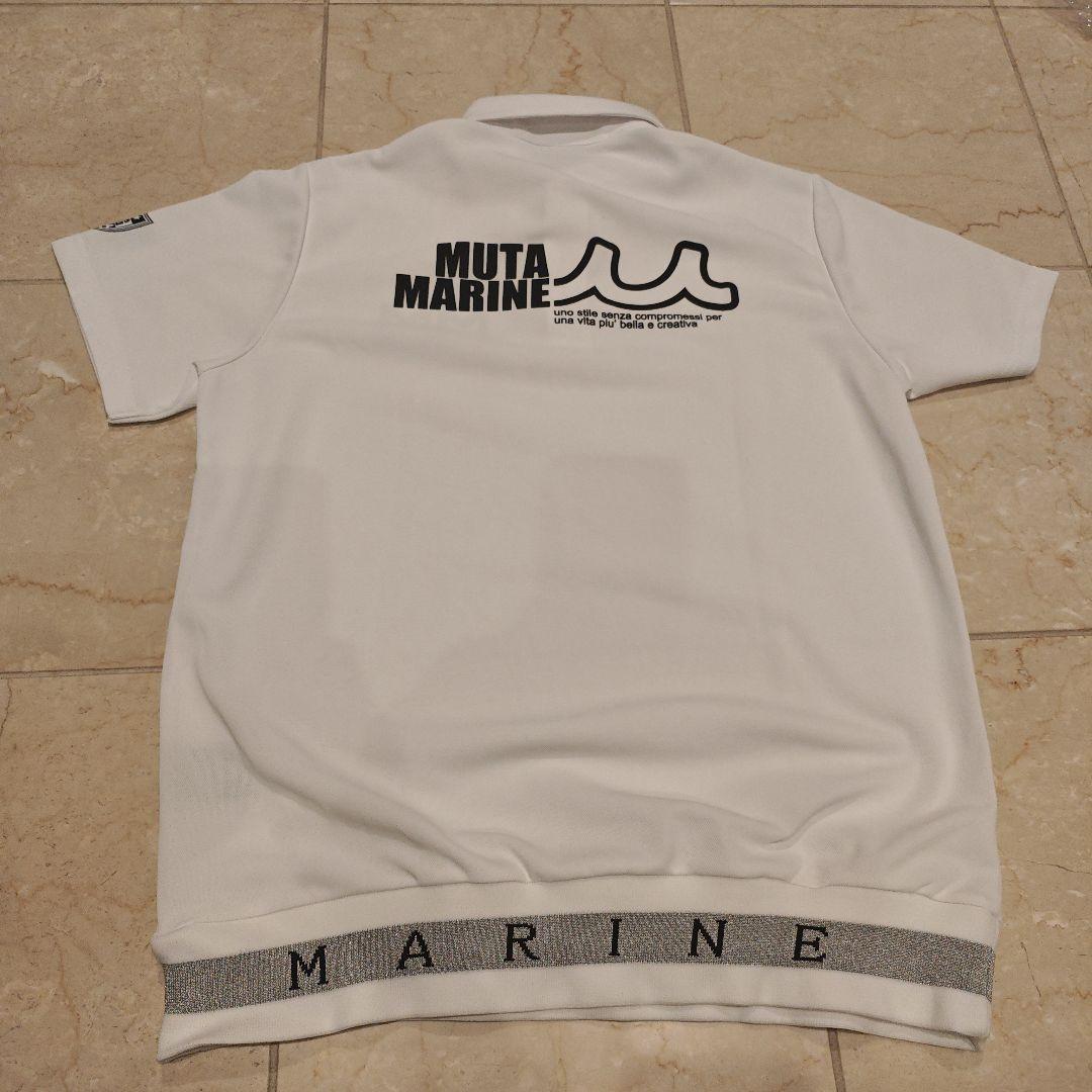 muta-marine ムータマリン ドッキングマリンロゴ ヘムリブ ポロシャツ