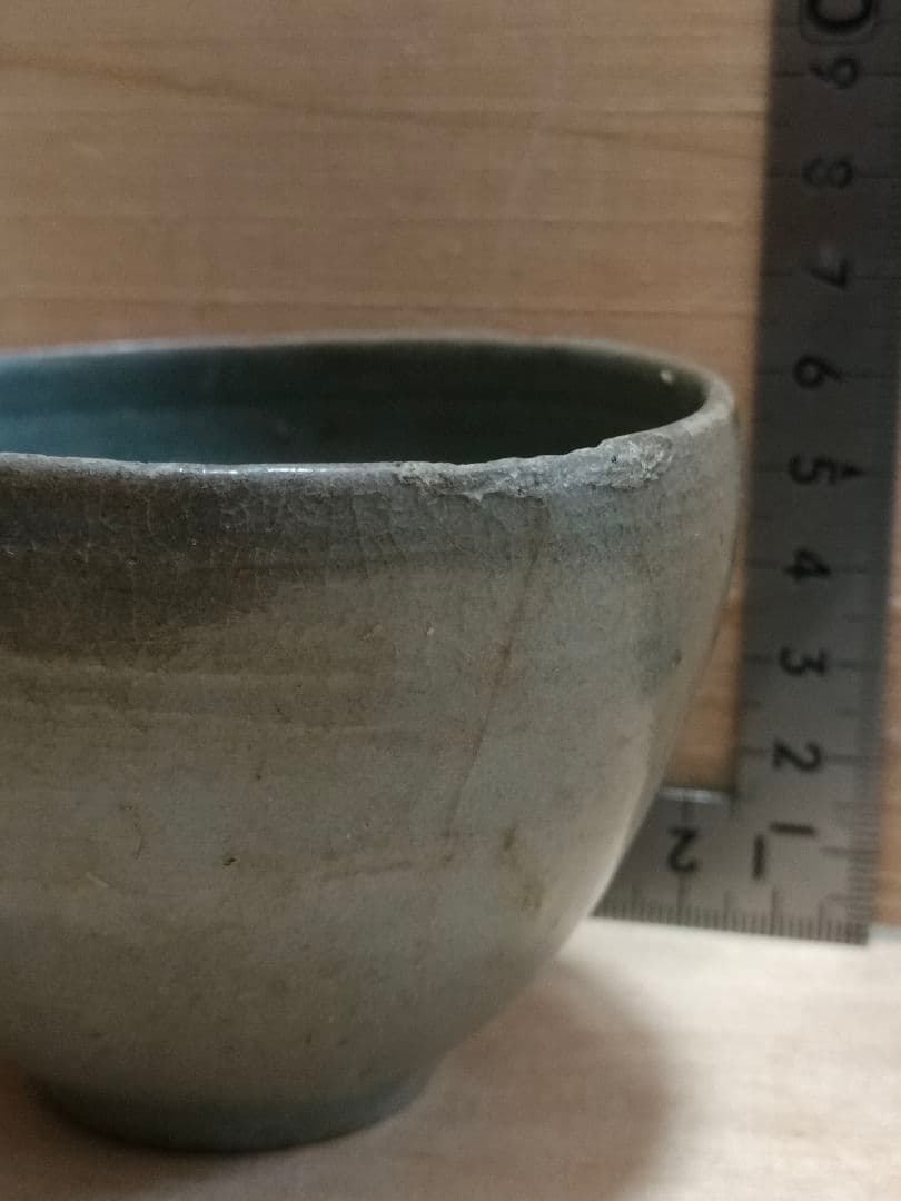 高麗湯呑　青磁　時代物　朝鮮半島美術　骨董アンティークNo.320
