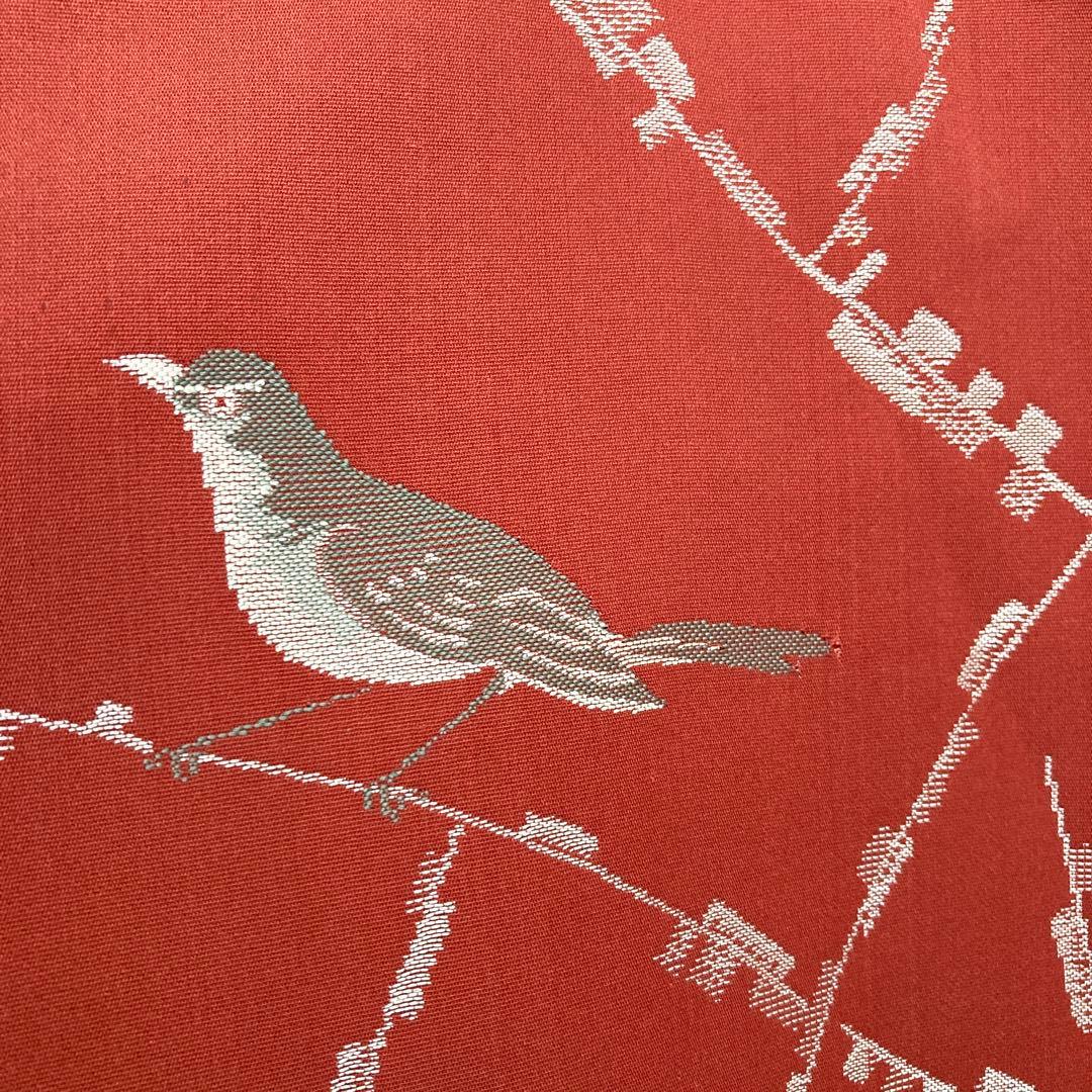 ★RIO★仕付け糸付　レトロ　アンティーク　小鳥　大正ロマン　お召　NO