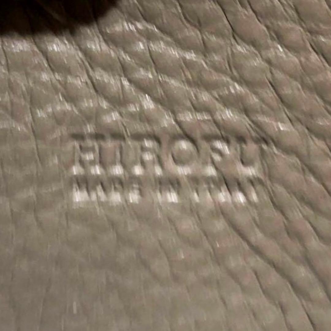 未使用ヒロフ　レザー トートバッグ グレージュ　シボ革