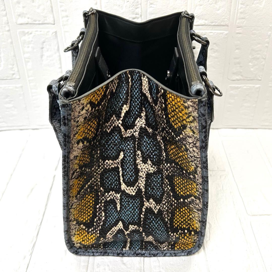 ♦︎COACH♦︎パイソン柄2wayレザーバッグ　ショルダー付き　未使用品