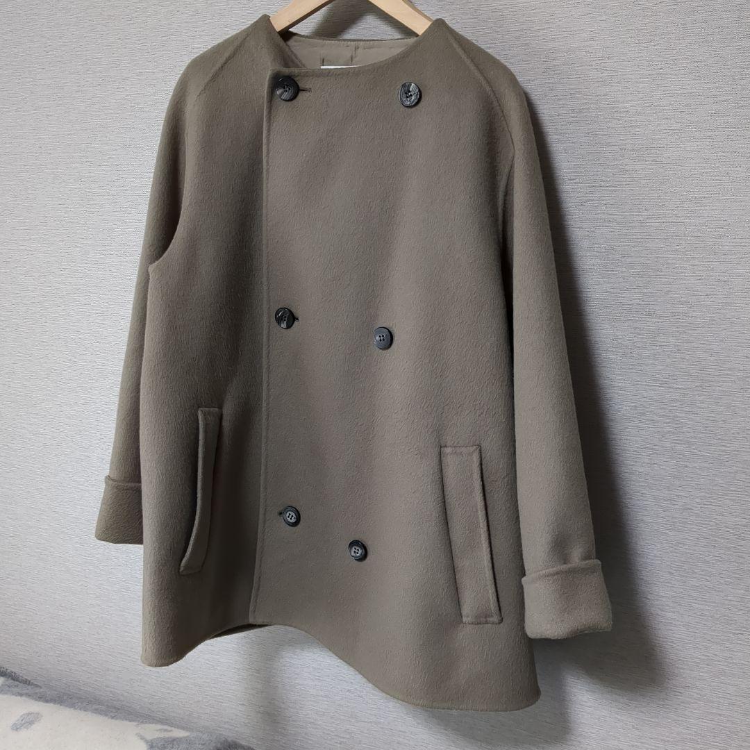 GALERIE VIE ウールダブルフェイス　ノーカラーコート