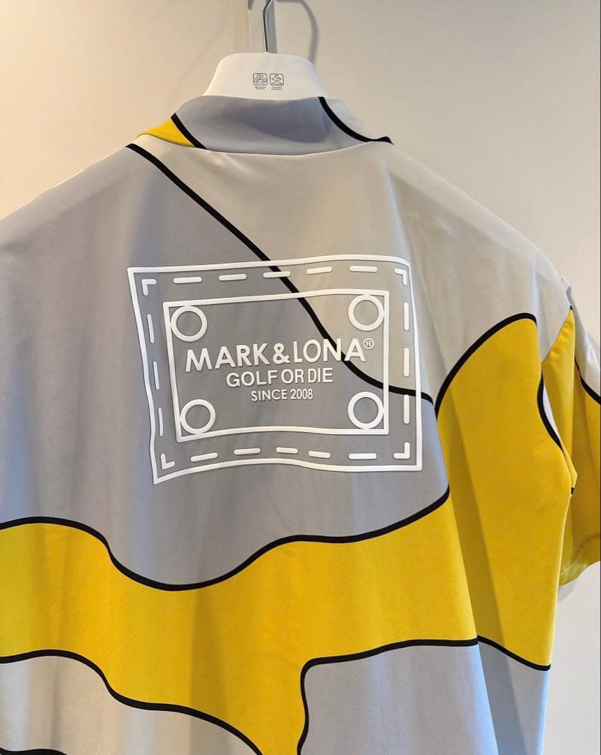 美品 ★ MARK&LONA 2024 モックネック シャツ マーク&ロナ